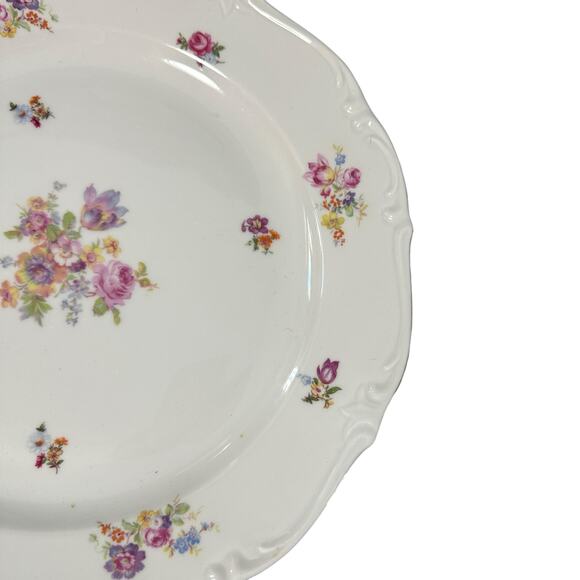 Reichenbach Bone China 12 Inch Serving Plate Floral Print Vintage - Picture 2 of 5